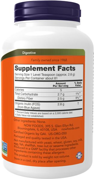 Изображение товара Пищевая добавка NOW Inulin Pure Powder (227г)