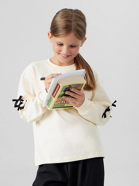 Изображение товара Лонгслив детский Mark Formelle 127908/1 (р.116-60, айвори/декор)