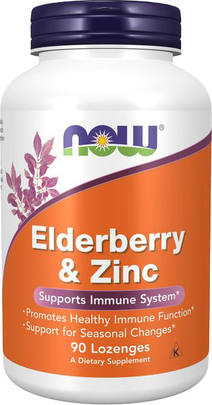 Изображение товара Комплексная пищевая добавка NOW Elderberry&Zinc (90 таблеток)