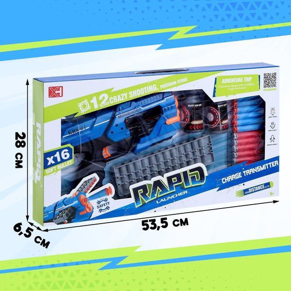 Изображение товара Бластер игрушечный No Brand Rapid с мишенями / 6623293 (в ассортименте)