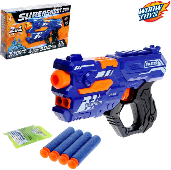 Изображение товара Бластер игрушечный Woow Toys Supershoot Gun / 5541512