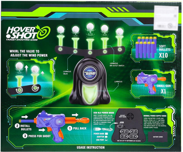 Изображение товара Набор игрушечного оружия No Brand Парящие звезды / 6626933 (работает от USB или батареек)