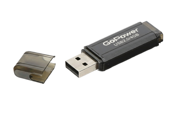 Изображение товара USB flash накопитель GoPower HIT 4GB USB2.0 / 00-00035945 (черный)