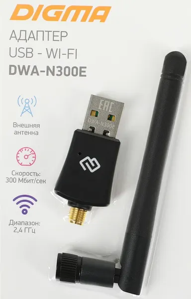 Изображение товара Wi-Fi-адаптер Digma DWA-N300E