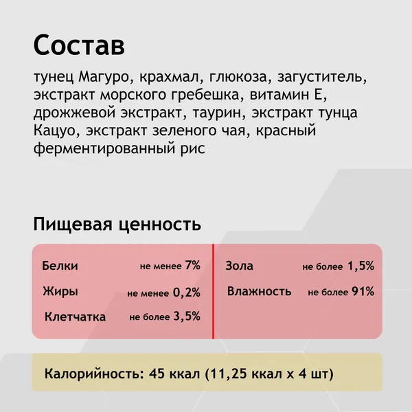 Изображение товара Лакомство для кошек Inaba Чао Чуру Водный баланс тунец магуро (4x14г)