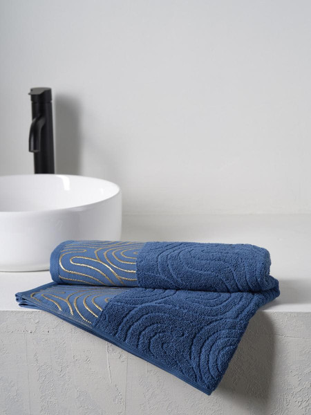 Изображение товара Полотенце Ночь нежна Golden Lines 70x140 (синий)