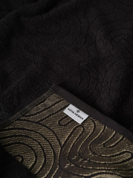 Изображение товара Полотенце Ночь нежна Golden Lines 70x140 (черный)