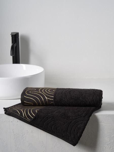 Изображение товара Полотенце Ночь нежна Golden Lines 70x140 (черный)
