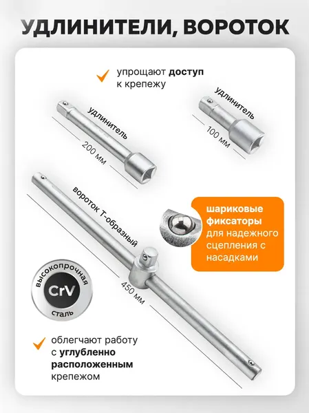 Изображение товара Универсальный набор инструментов Forstime FT-6212-5 (63618)