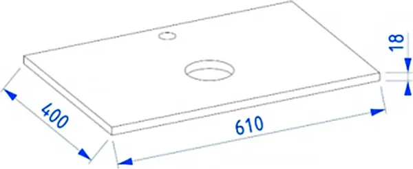Изображение товара Комплект мебели для ванной Lauter Adri тумба, столешница, раковина 21674A (зеркало, 59 см, белый глянец)