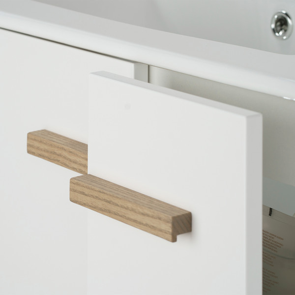 Изображение товара Комплект мебели для ванной Lauter Adri тумба, столешница, раковина 21674A (зеркало, 59 см, белый глянец)