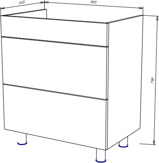 Изображение товара Тумба под умывальник Garda Onda 94 _700 / 09.94.700.PVC (золотой мрамор)