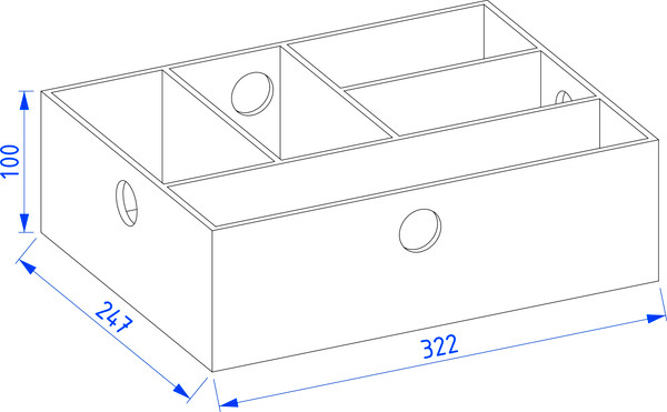 Изображение товара Комплект мебели для ванной Lauter Adri тумба, столешница, раковина 21674A (органайзер 32 см, зеркало, 59 см, антрацит)