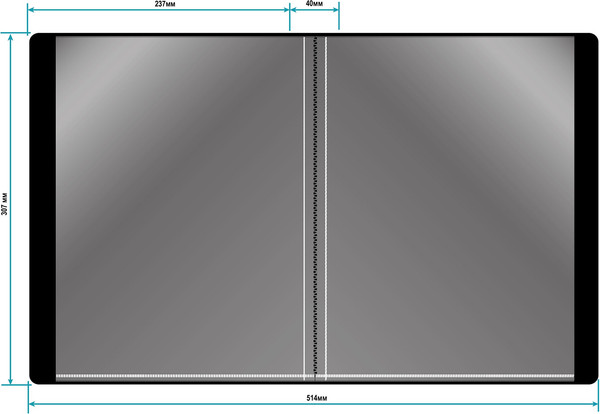 Изображение товара Папка для бумаг Бюрократ DeLuxe DLVBOX80BLCK (черный)