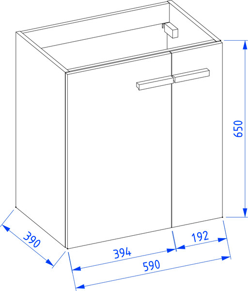 Изображение товара Комплект мебели для ванной Lauter Adri тумба, столешница, раковина 21674A (органайзер 32 см, шкаф-пенал, зеркало, 59 см, антрацит)