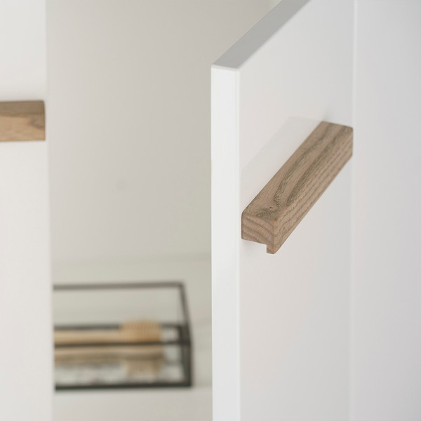 Изображение товара Комплект мебели для ванной Lauter Adri тумба, столешница, раковина 21674A (органайзер 23 см, 79 см, белый глянец)