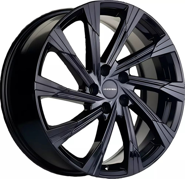 Литой диск Khomen KHW1901 Tugella 19x7.5" 5x108мм DIA 63.4мм ET 46мм (Black) — фото 3