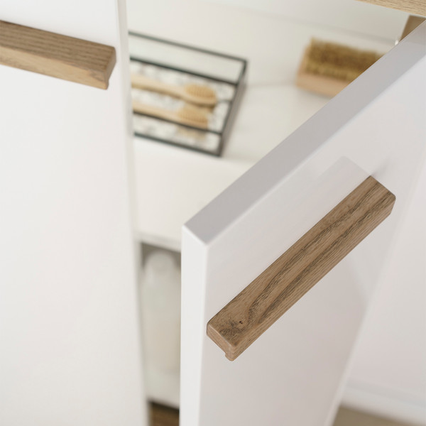 Изображение товара Комплект мебели для ванной Lauter Adri тумба, столешница, раковина 21674A (шкаф-пенал, 79 см, белый глянец)