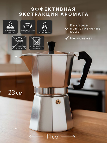 Изображение товара Гейзерная кофеварка Homa GZK-01-450