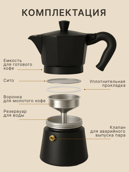 Изображение товара Гейзерная кофеварка Homa GZK-02-300