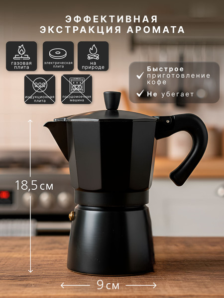 Изображение товара Гейзерная кофеварка Homa GZK-02-300