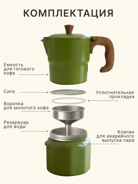 Изображение товара Гейзерная кофеварка Homa GZK-04-300