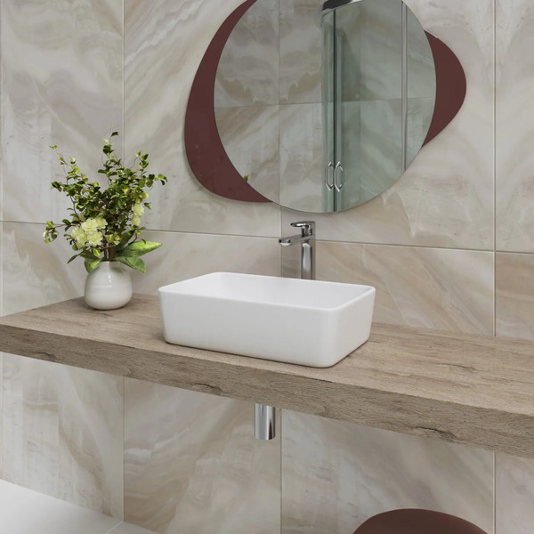 Изображение товара Комплект мебели для ванной Lauter Adri тумба, столешница, раковина 21674A (органайзер 32 см, шкаф-пенал, зеркало, 79 см, белый глянец)