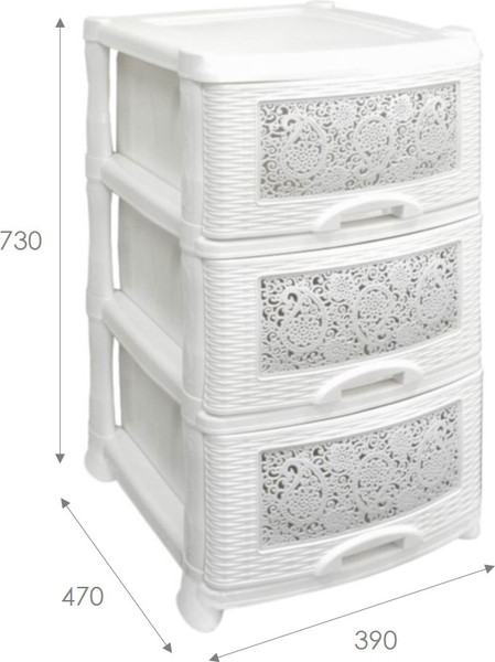 Изображение товара Комод пластиковый Violet Ажур / 35326 (белый)
