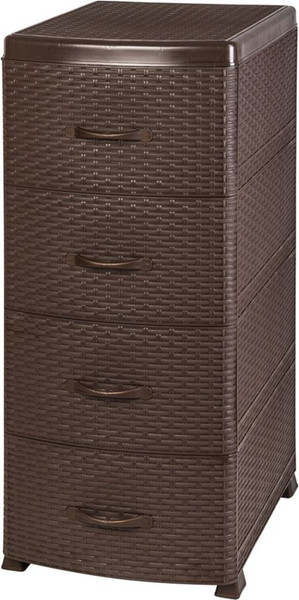 Изображение товара Комод пластиковый Violet Ротанг / 35701 (коричневый)