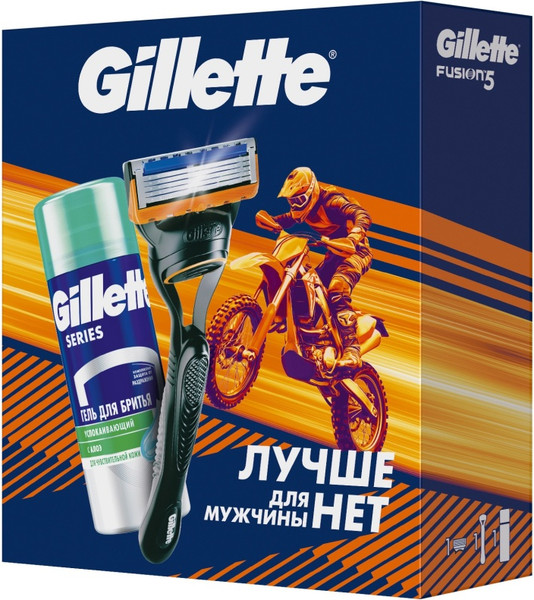 Изображение товара Набор для бритья Gillette Fusion Станок+1 кассета+Гель для бритья (75мл)