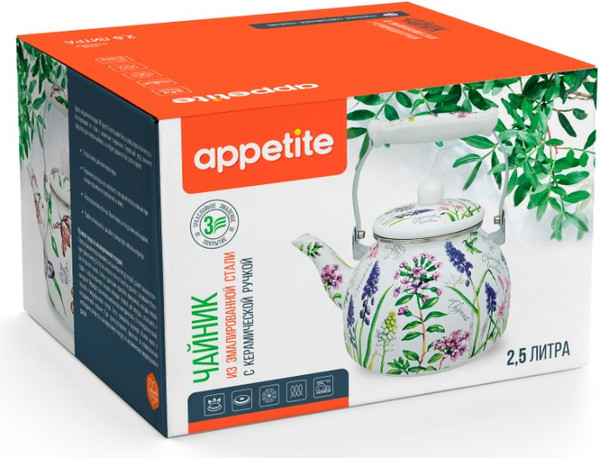 Изображение товара Чайник Appetite Альпийские цветы FT5-2.5-AF