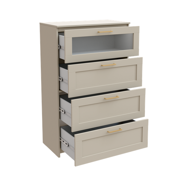 Изображение товара Комод Mio Tesoro Нави 2.15.02.030.19 4 ящика со стеклом  (кашемир)