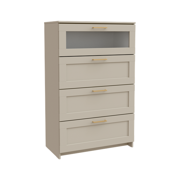 Изображение товара Комод Mio Tesoro Нави 2.15.02.030.19 4 ящика со стеклом  (кашемир)