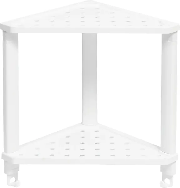 Изображение товара Полка для ванной Violet Vikea угловая подвесная 2-х ярусная / 787206 (белый)