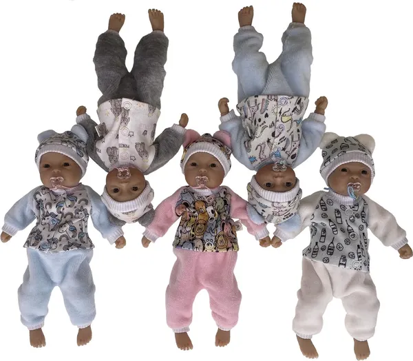 Изображение товара Аксессуар для куклы Magic Manufactory Костюм Маленькие мишки (голубой/единорог)