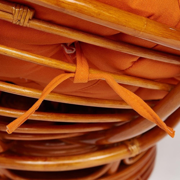 Изображение товара Кресло-качалка Tetchair Papasan 23/01 B с подушкой (коньяк/оранжевый)