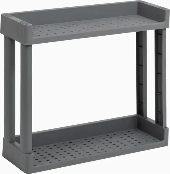 Изображение товара Полка для ванной Violet Vikea навесная 2-х ярусная / 789218 (серый)