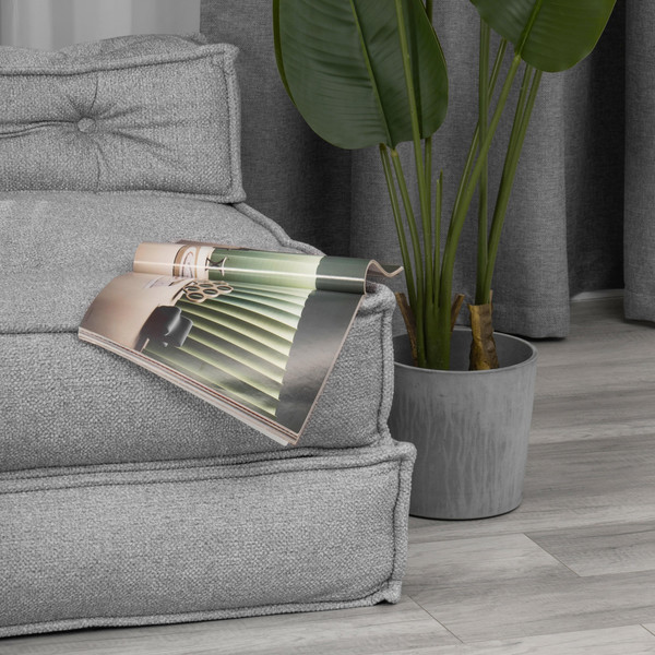 Изображение товара Модуль мягкий Tetchair Miracle (велюр/букле, VT shape silver)