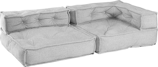 Изображение товара Модуль мягкий Tetchair Miracle угловой (велюр/букле, VT shape silver)