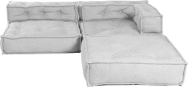 Изображение товара Модуль мягкий Tetchair Miracle угловой (велюр/букле, VT shape silver)