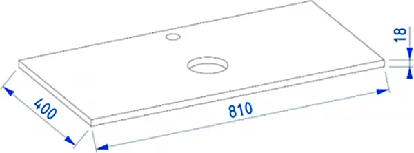 Изображение товара Комплект мебели для ванной Lauter Adri тумба, столешница, раковина 21674A (органайзер 23 см, шкаф-пенал, 79 см, антрацит)