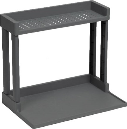 Изображение товара Подставка настольная для кухни Violet Vikea 2-х ярусная / 788118 (серый)
