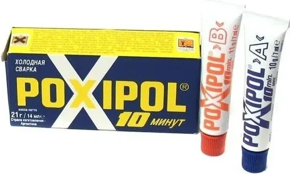 Изображение товара Холодная сварка Remocolor Poxipol Двухкомпонентная (14мл, металлический)