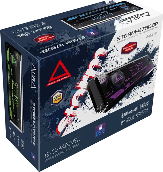 Изображение товара Бездисковая автомагнитола AURA Storm-679DSP