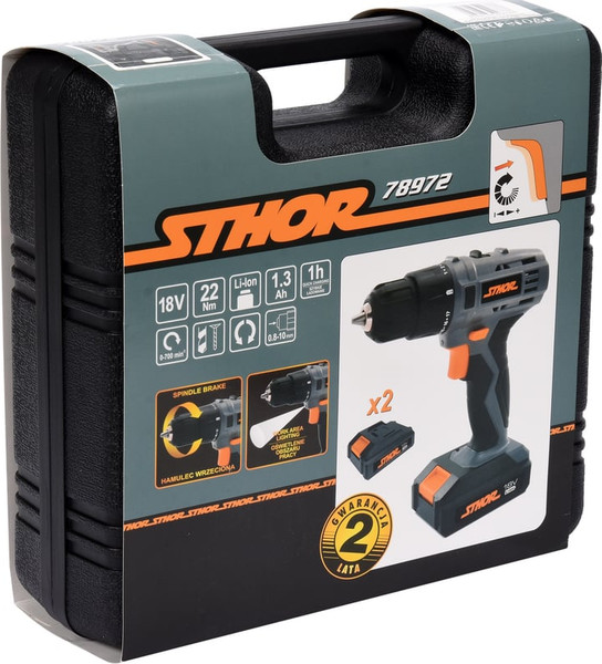 Изображение товара Аккумуляторная дрель-шуруповерт Sthor 78972