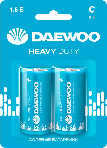 Изображение товара Комплект батареек Daewoo Heavy Duty R14 BL-2 24/192 / 5029422
