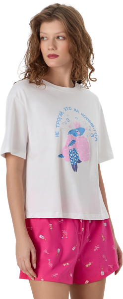 Изображение товара Пижама Mark Formelle 592536 (р.164/170-92-98, белый/бокальчики на розовом)