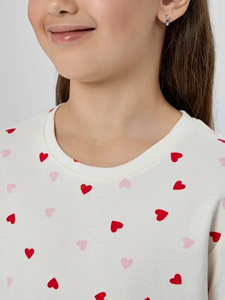 Изображение товара Пижама детская Mark Formelle 567743 (р.164-84, сердечки на молоке)