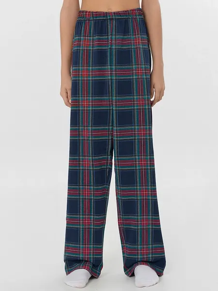 Изображение товара Пижама детская Mark Formelle 563337 (р.128-64-57, темно-синий/клетка на темно-синем)