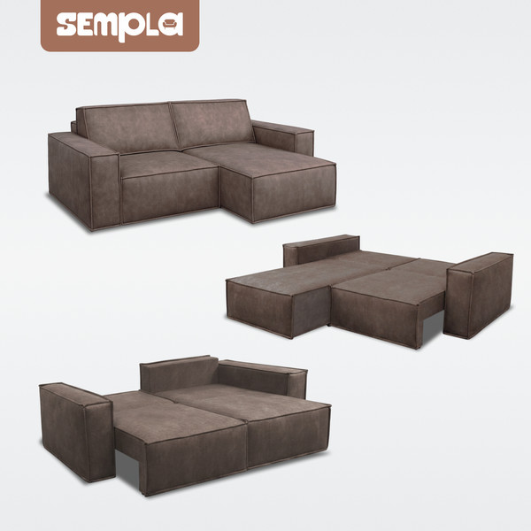 Изображение товара Диван угловой SEMPLA Тулон 6 (аликанте коричневый)